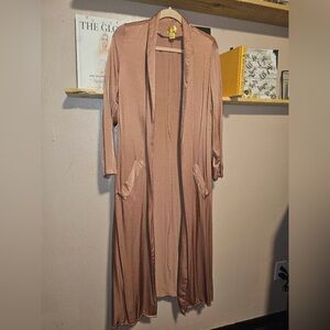 ✨ Long Tan Duster Cardigan